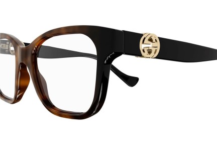 Glasögon Gucci GG1025O 002 Fyrkantig Havana