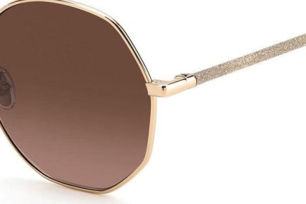 Solglasögon Jimmy Choo CORAL/G/SK 06J/HA Runda Guld