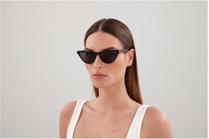 Solglasögon Saint Laurent SL550SLIM 001 Cat Eye Svart