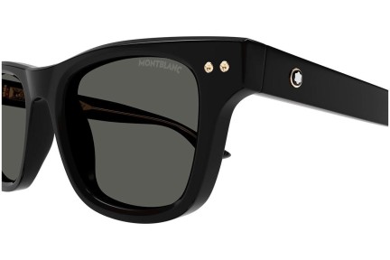 Solglasögon Mont Blanc MB0254S 005 Polarized Runda Svart