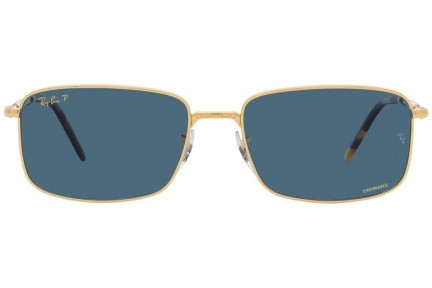 Solglasögon Ray-Ban RB3717 9196S2 Polarized Rektangulära Guld