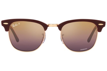 Solglasögon Ray-Ban Clubmaster Chromance Collection RB3016 1365G9 Polarized Browline Röd