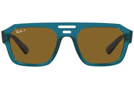 Solglasögon Ray-Ban Corrigan RB4397 668383 Polarized Flat Top Blå