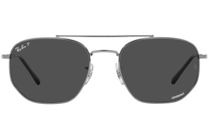 Solglasögon Ray-Ban RB3707 004/K8 Polarized Pilot Silver