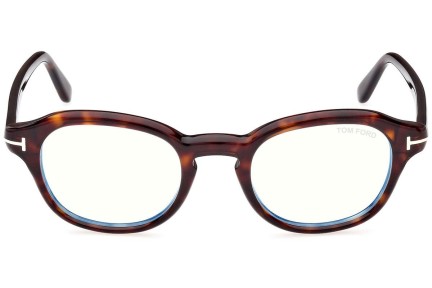 Glasögon Tom Ford FT5871-B 052 Runda Havana