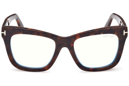 Glasögon Tom Ford FT5881-B 052 Fyrkantig Havana