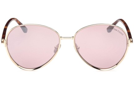 Solglasögon Tom Ford FT1028 32Z Runda Guld