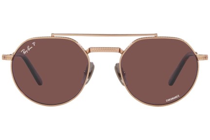 Solglasögon Ray-Ban Jack II Titanium Chromance Collection RB8265 3140AF Polarized Runda Guld