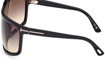 Solglasögon Tom Ford Clint 2 FT1066 01B Flat Top Svart