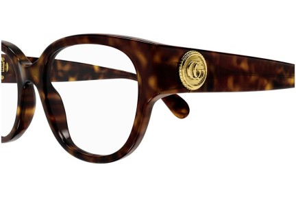 Glasögon Gucci GG1411O 005 Oval Havana