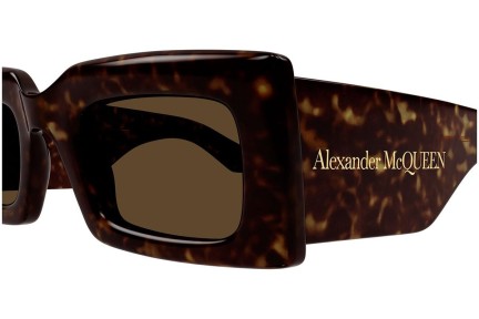 Solglasögon Alexander McQueen AM0433S 002 Rektangulära Havana