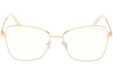 Glasögon Tom Ford FT5906-B 025 Cat Eye Beige