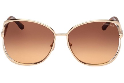 Solglasögon Tom Ford Marta FT1091 28F Runda Guld