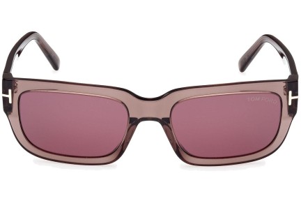 Solglasögon Tom Ford Ezra FT1075 45U Rektangulära Brun