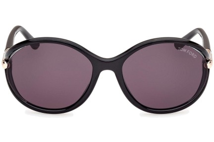 Solglasögon Tom Ford Melody FT1090 01A Runda Svart