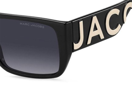 Solglasögon Marc Jacobs MARCLOGO096/S 80S/9O Flat Top Svart