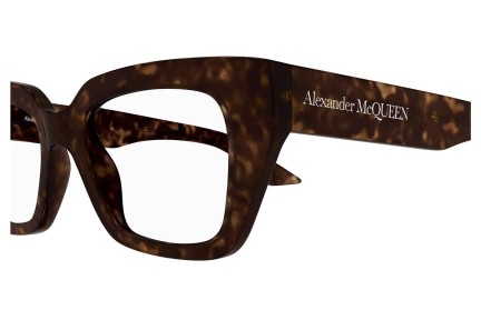 Glasögon Alexander McQueen AM0453O 002 Cat Eye Havana