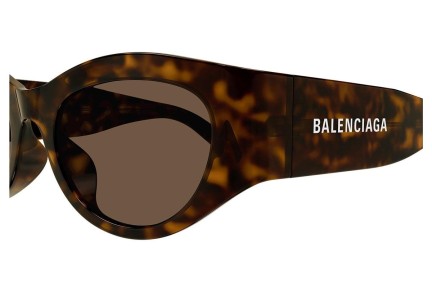 Solglasögon Balenciaga BB0330SK 002 Runda Havana