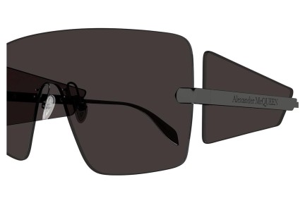 Solglasögon Alexander McQueen AM0460S 001 Enkel Lins | Shield Grå