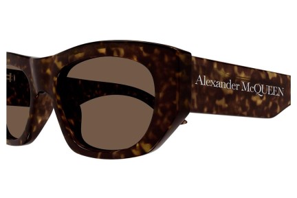 Solglasögon Alexander McQueen AM0450S 002 Rektangulära Havana