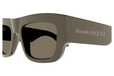 Solglasögon Alexander McQueen AM0449S 003 Rektangulära Brun