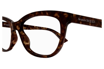 Glasögon Alexander McQueen AM0461O 002 Cat Eye Havana