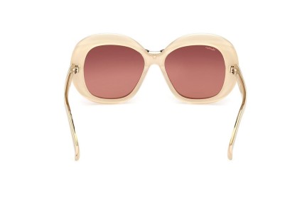 Solglasögon Max Mara MM0087 25F Runda Beige