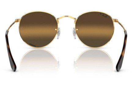 Solglasögon Ray-Ban Round Metal RB3447 001/G5 Polarized Runda Guld