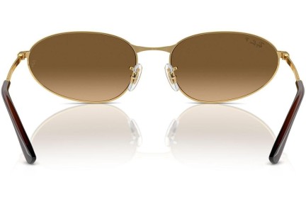 Solglasögon Ray-Ban RB3734 001/M2 Polarized Oval Guld