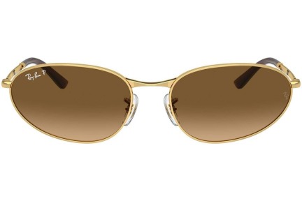 Solglasögon Ray-Ban RB3734 001/M2 Polarized Oval Guld