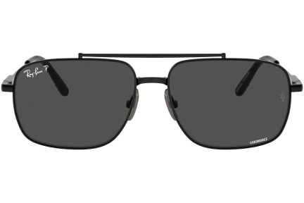 Solglasögon Ray-Ban Michael Titanium RB8096 9267K8 Polarized Rektangulära Svart