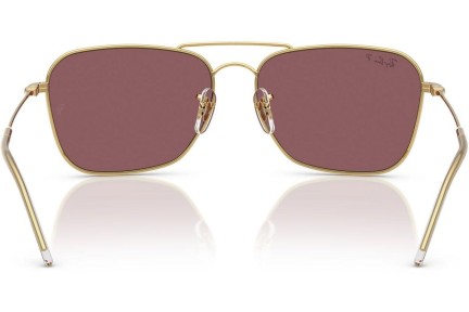 Solglasögon Ray-Ban Caravan Reverse RBR0102S 001/LB Polarized Rektangulära Guld