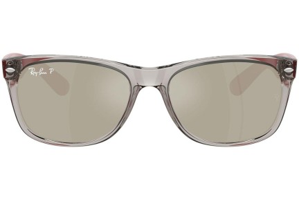 Solglasögon Ray-Ban New Wayfarer RB2132 679759 Polarized Fyrkantig Grå