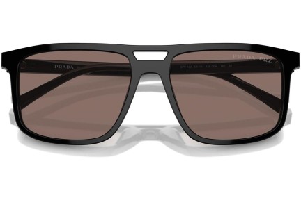 Solglasögon Prada PRA22S 16K30H Polarized Fyrkantig Svart