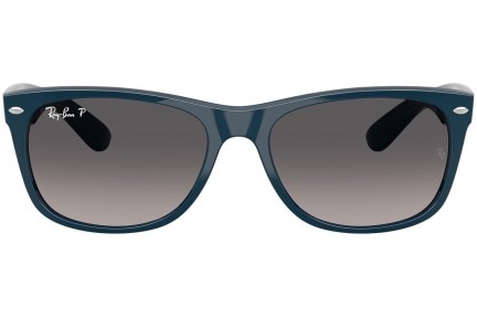 Solglasögon Ray-Ban New Wayfarer RB2132 6796M3 Polarized Fyrkantig Blå