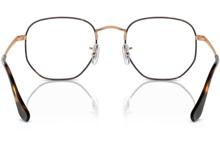 Glasögon Ray-Ban Hexagonal RX6448 3176 Fyrkantig Guld