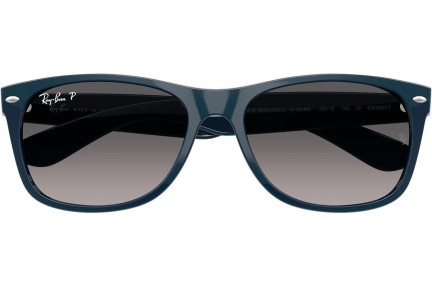 Solglasögon Ray-Ban New Wayfarer RB2132 6796M3 Polarized Fyrkantig Blå