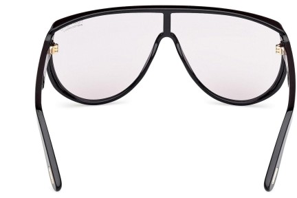 Solglasögon Tom Ford Achilles FT1182 01A Enkel Lins | Shield Svart