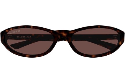 Solglasögon Balenciaga BB0007S 013 Oval Havana