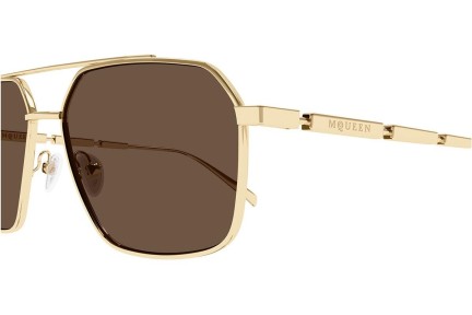 Solglasögon Alexander McQueen AM0477S 002 Pilot Guld