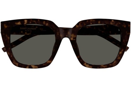 Solglasögon Saint Laurent SLM143 002 Fyrkantig Havana