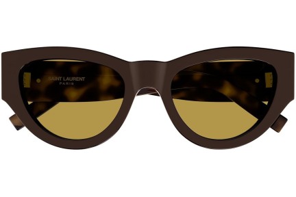 Solglasögon Saint Laurent SLM94 010 Cat Eye Brun