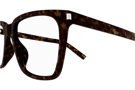 Glasögon Saint Laurent SL717SLIM 002 Fyrkantig Havana