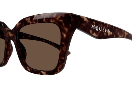 Solglasögon Alexander McQueen AM0473S 002 Fyrkantig Havana