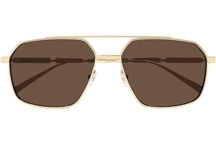 Solglasögon Alexander McQueen AM0477S 002 Pilot Guld