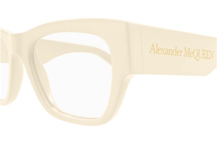 Glasögon Alexander McQueen AM0436O 005 Rektangulära Beige