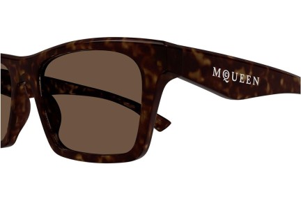 Solglasögon Alexander McQueen AM0472S 002 Fyrkantig Havana