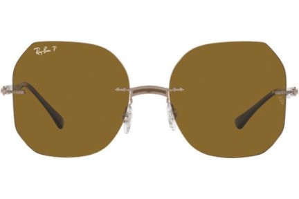 Solglasögon Ray-Ban Titanium Collection RB8067 155/83 Polarized Fyrkantig Brun