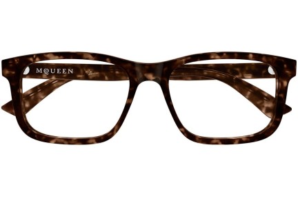 Glasögon Alexander McQueen AM0486O 007 Fyrkantig Havana