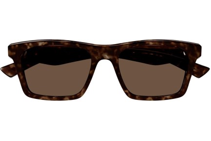 Solglasögon Alexander McQueen AM0472S 002 Fyrkantig Havana